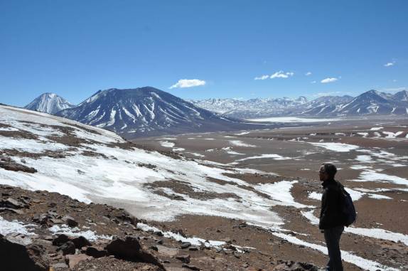 Muita neve no Cerro Toco, na região de San Pedro de Atacama, no Chile